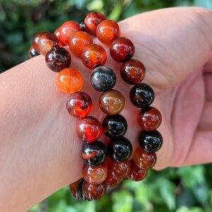 10mm‎ stretchable coffee agate bracelet Palo